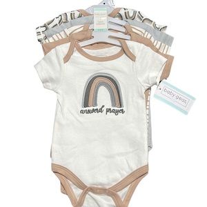 5 pack of Rainbow baby onsies